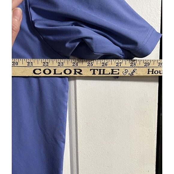 Peter Millar Summer Comfort Men’s Size L Blue Golf Polo Shirt PGA Tour Logo - Picture 5 of 11